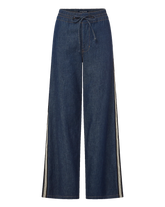 Taylor Track-Stripe Wide-Leg Jean