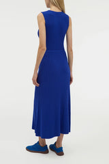 Meier Knit Midi Dress in Cobalt Merino Wool Cashmere