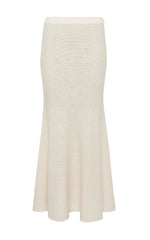 Manni Knit Maxi Skirt in Ivory Cashmere