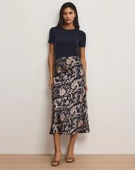 Clover Paisley Midi Skirt