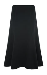 Patterson Midi Skirt in Black Double-face Recycled Cashmere