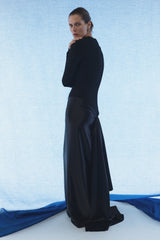 Jessamy Maxi Dress in Black Silk Satin