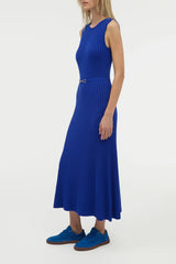 Meier Knit Midi Dress in Cobalt Merino Wool Cashmere
