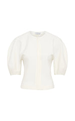 Waverly Top in Ivory Recycled Wool