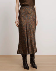 Clover Paisley Midi Skirt