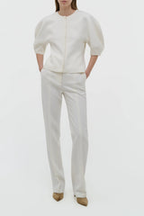 Waverly Top in Ivory Recycled Wool