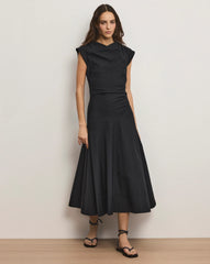 Lisette Cotton Poplin Midi Dress