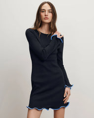 Baranova Ruffle-Trim Mini Dress