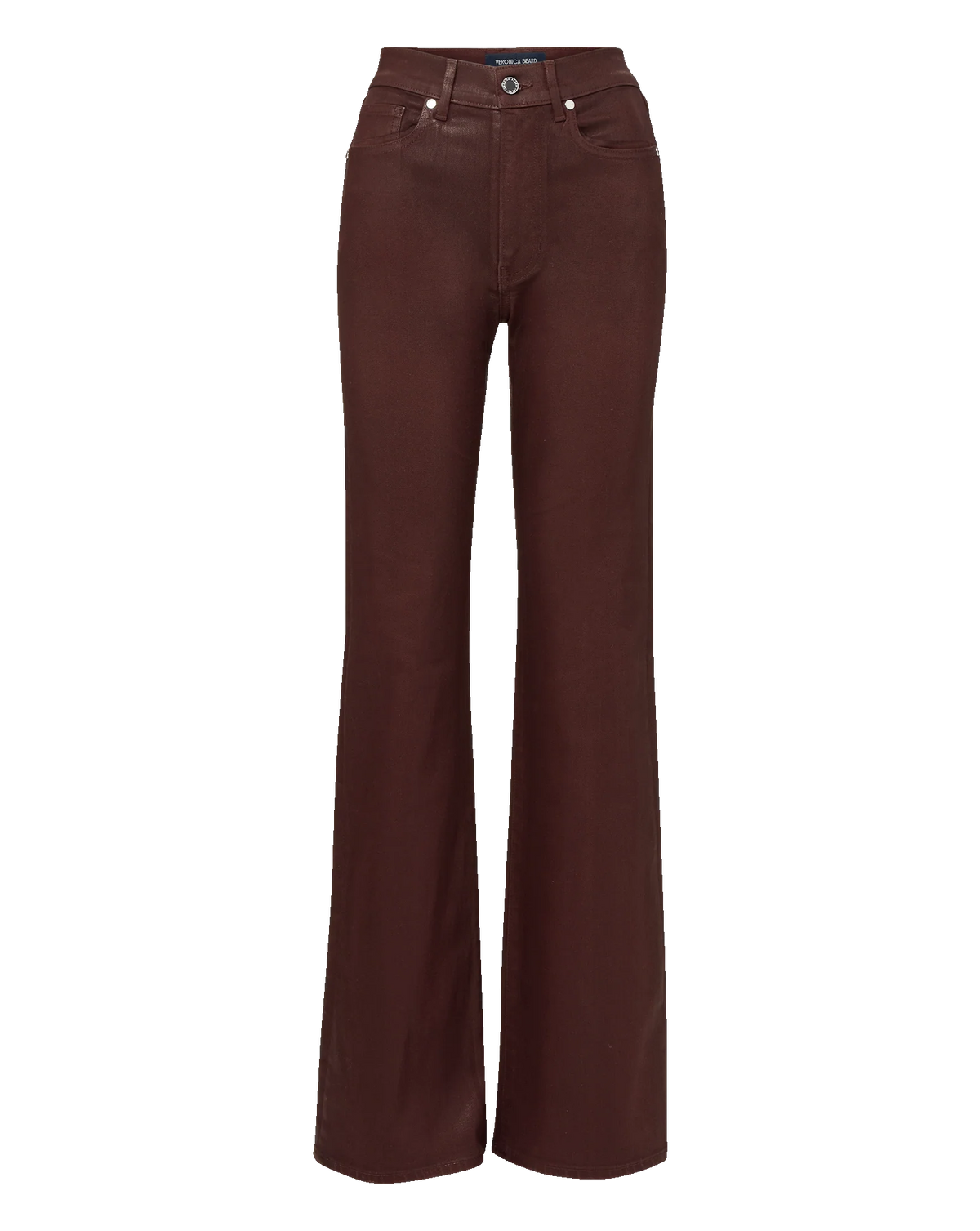 Crosbie Coated Slim Wide-Leg Jean