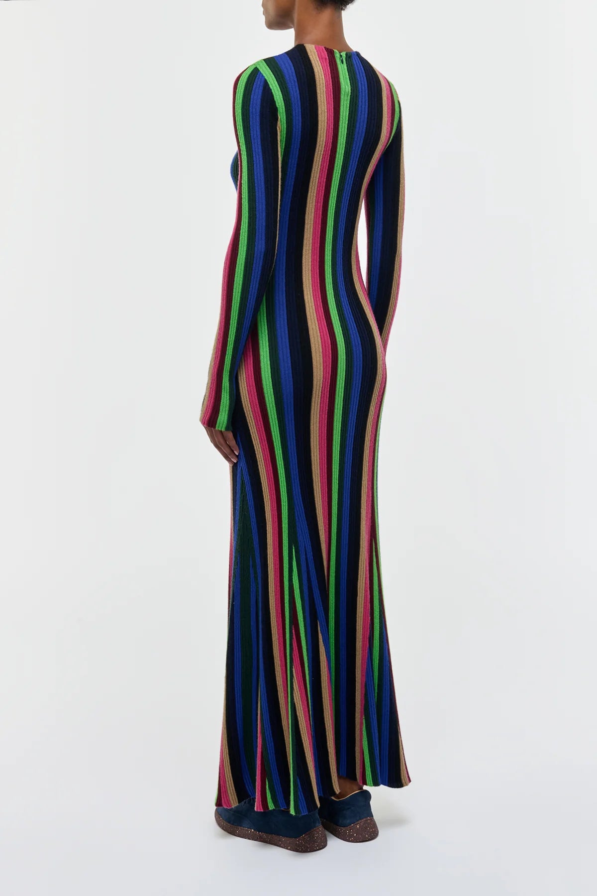 Affinity Knit Maxi Dress in Multi Cashmere Silk