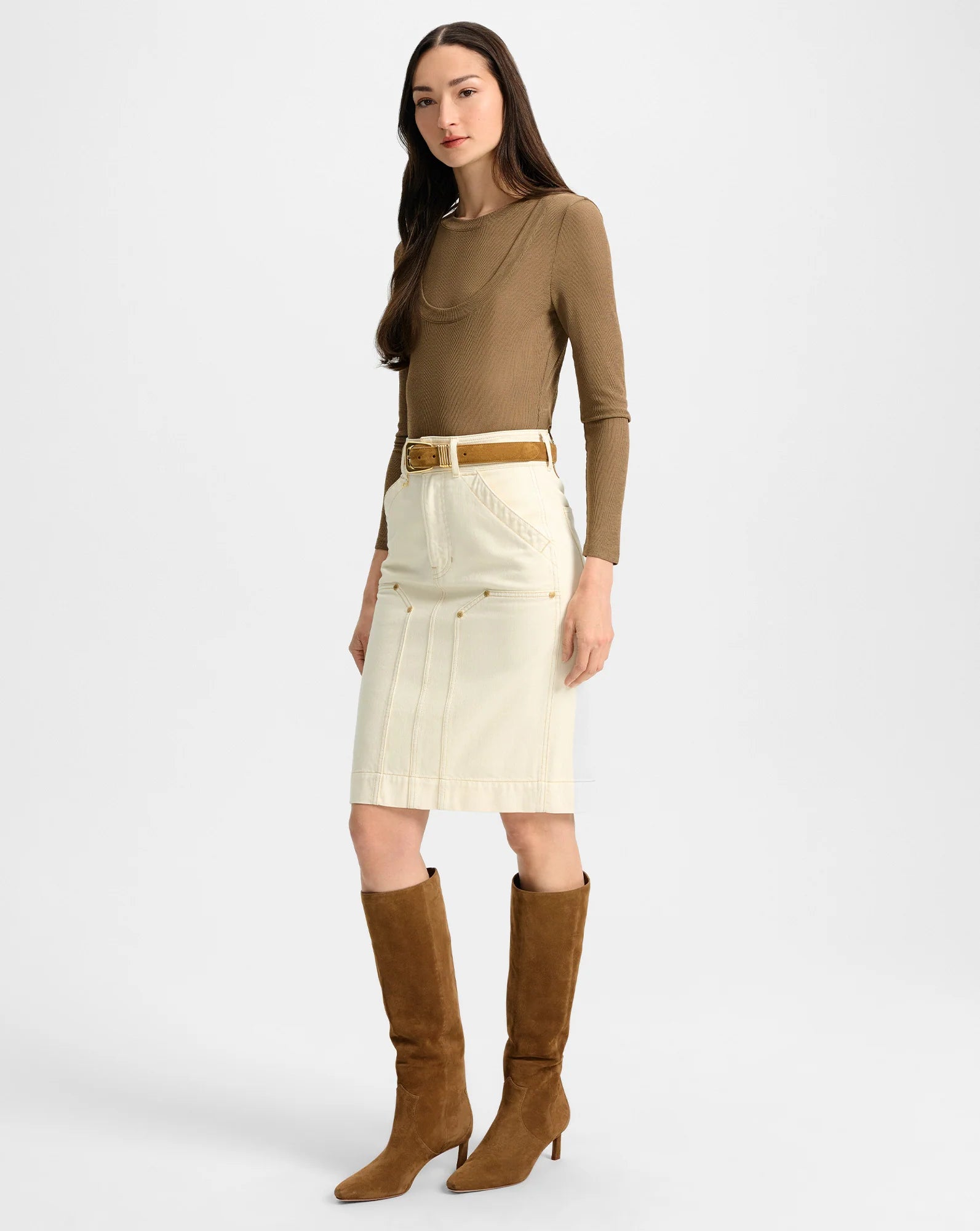 Rian Denim Midi Skirt