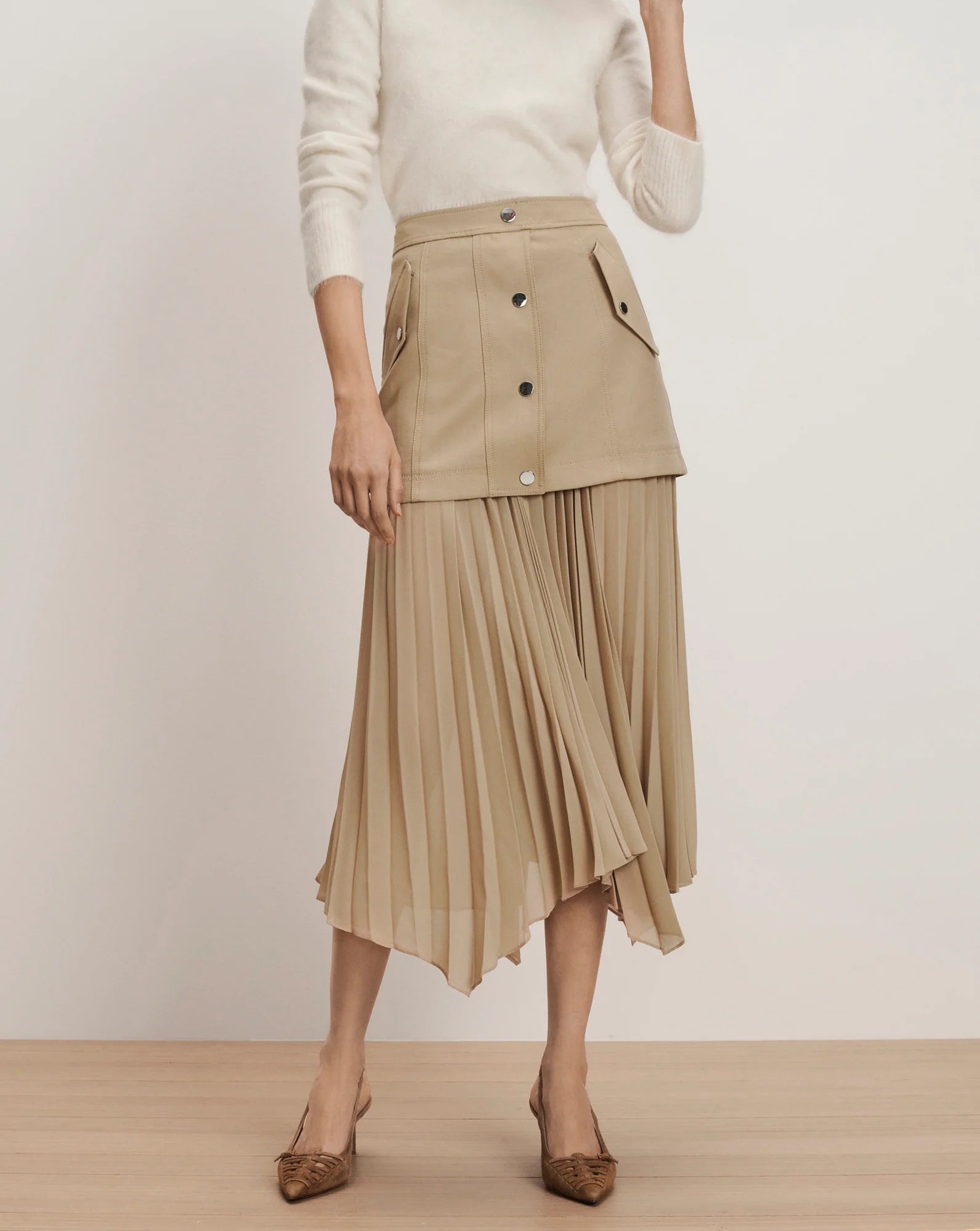Patricka Layered Midi Skirt