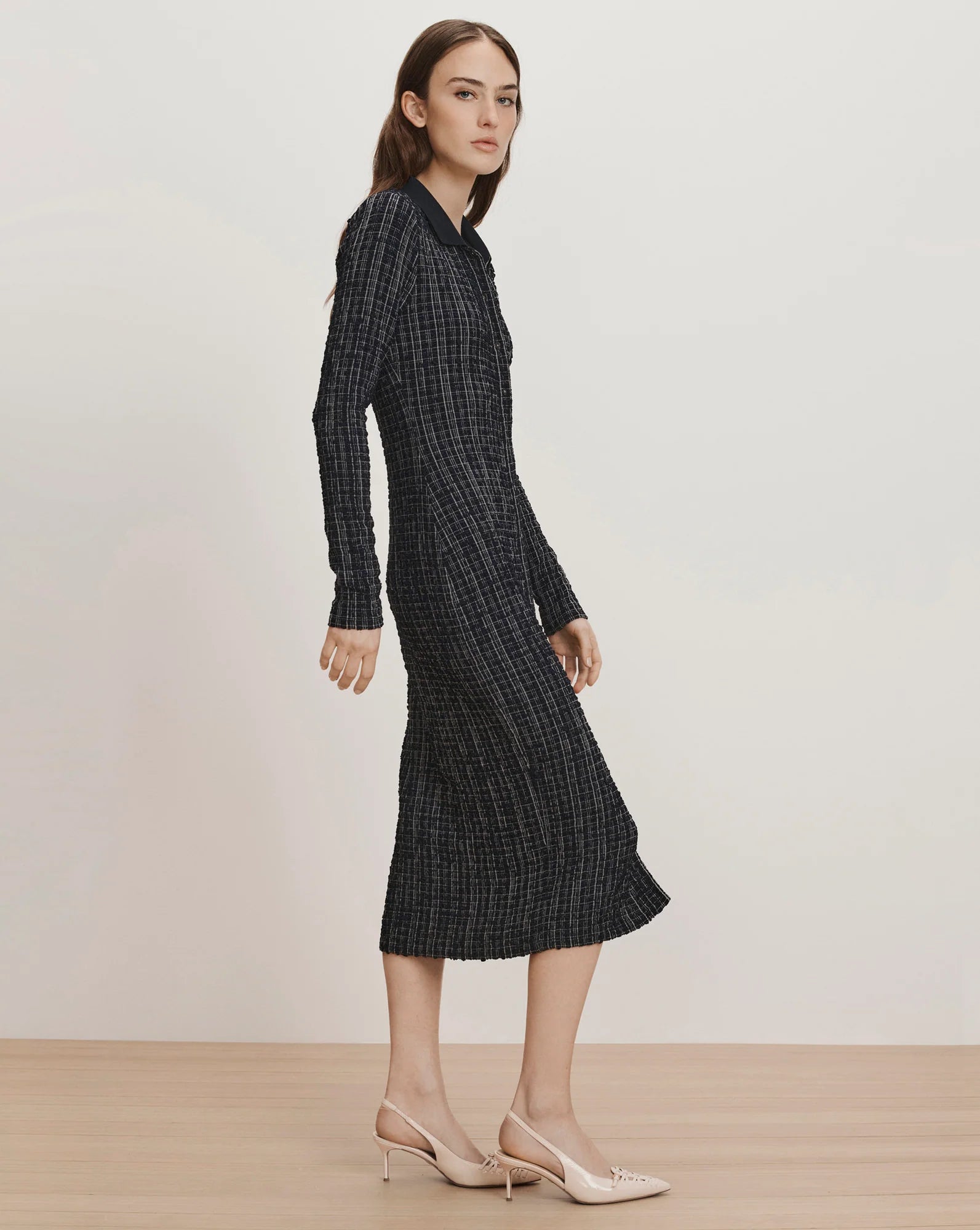 Barrett Plaid Midi Dress