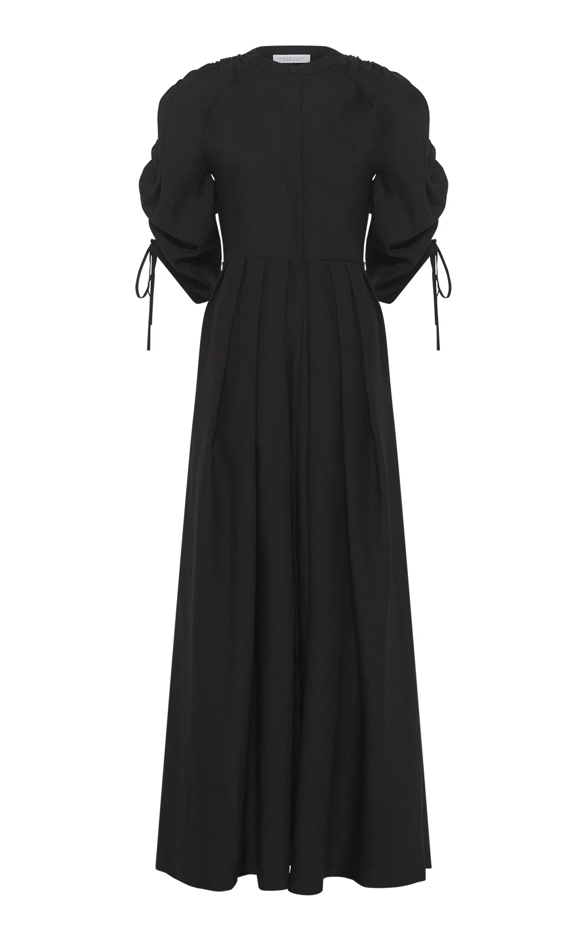Linnea Maxi Dress in Black Aloe Linen