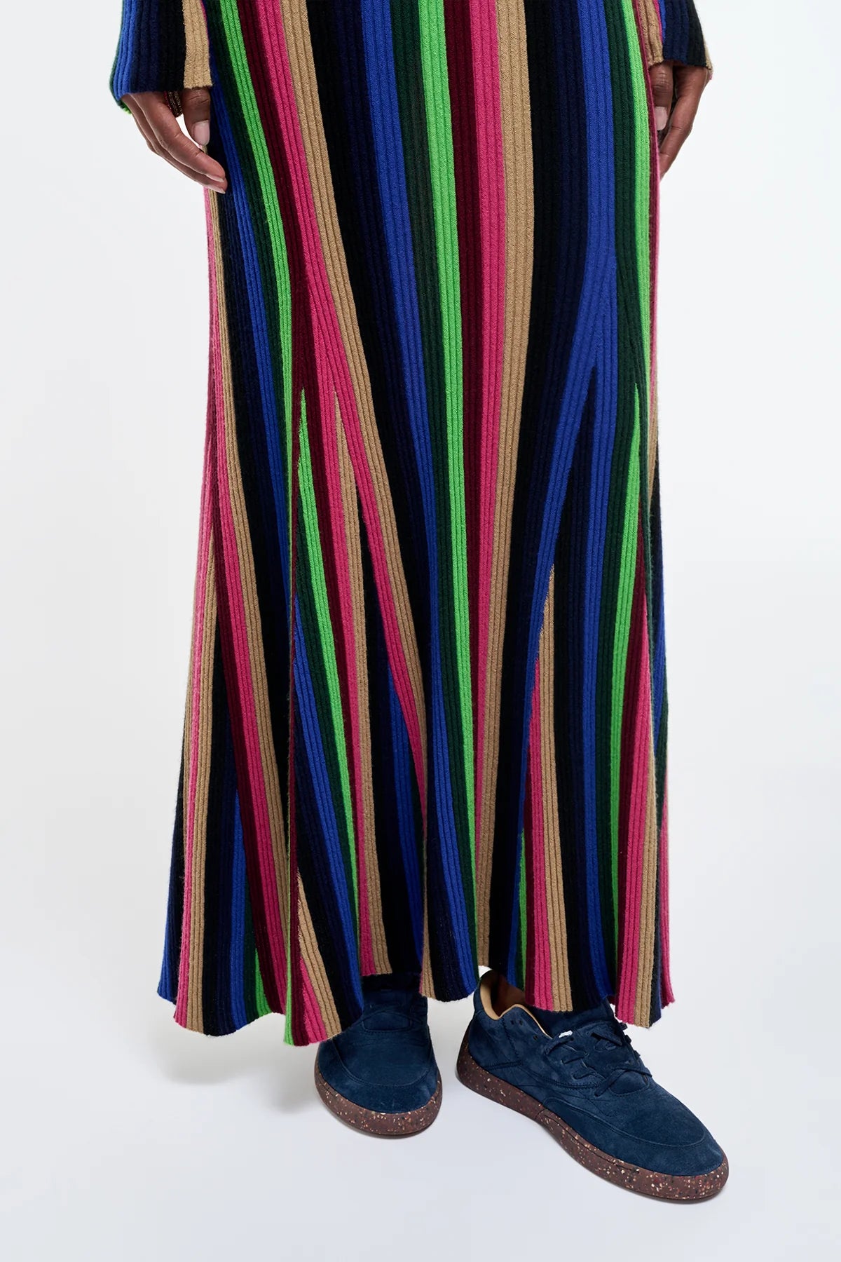 Affinity Knit Maxi Dress in Multi Cashmere Silk
