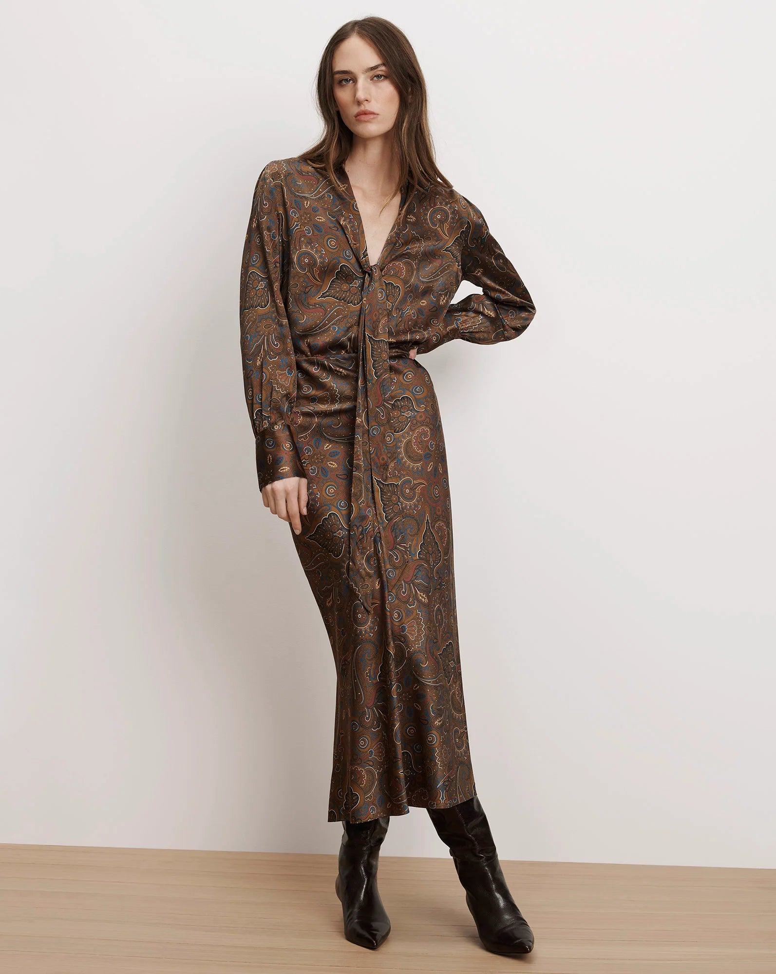 Clover Paisley Midi Skirt