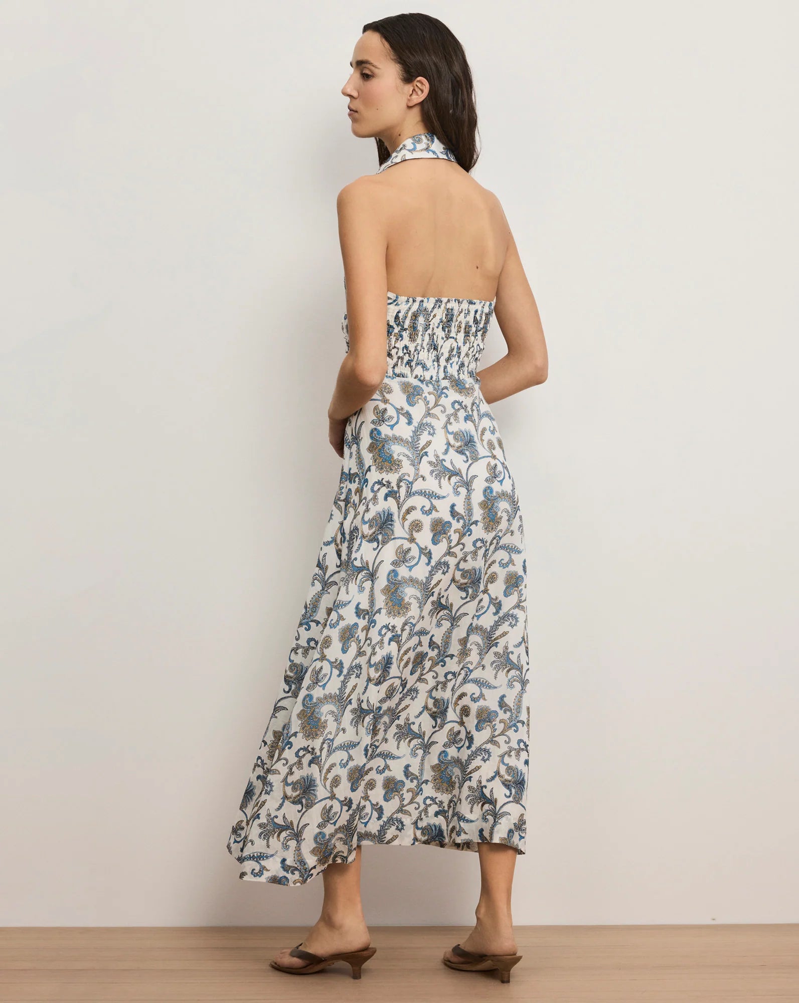 Mackey Paisley Halter Midi Dress