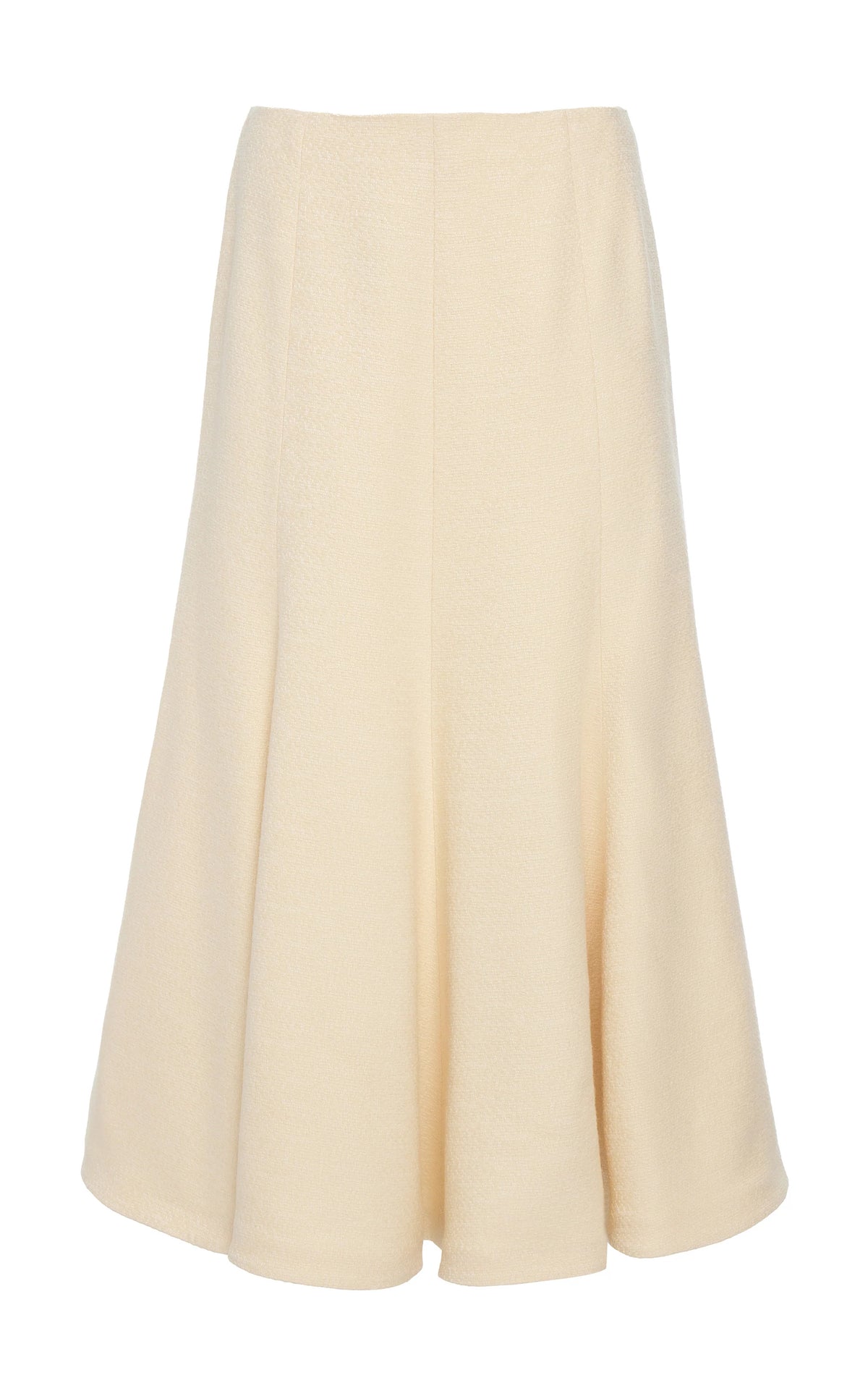Selma Maxi Skirt in Ivory Silk Tweed