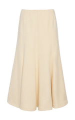 Selma Maxi Skirt in Ivory Silk Tweed