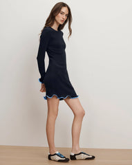 Baranova Ruffle-Trim Mini Dress