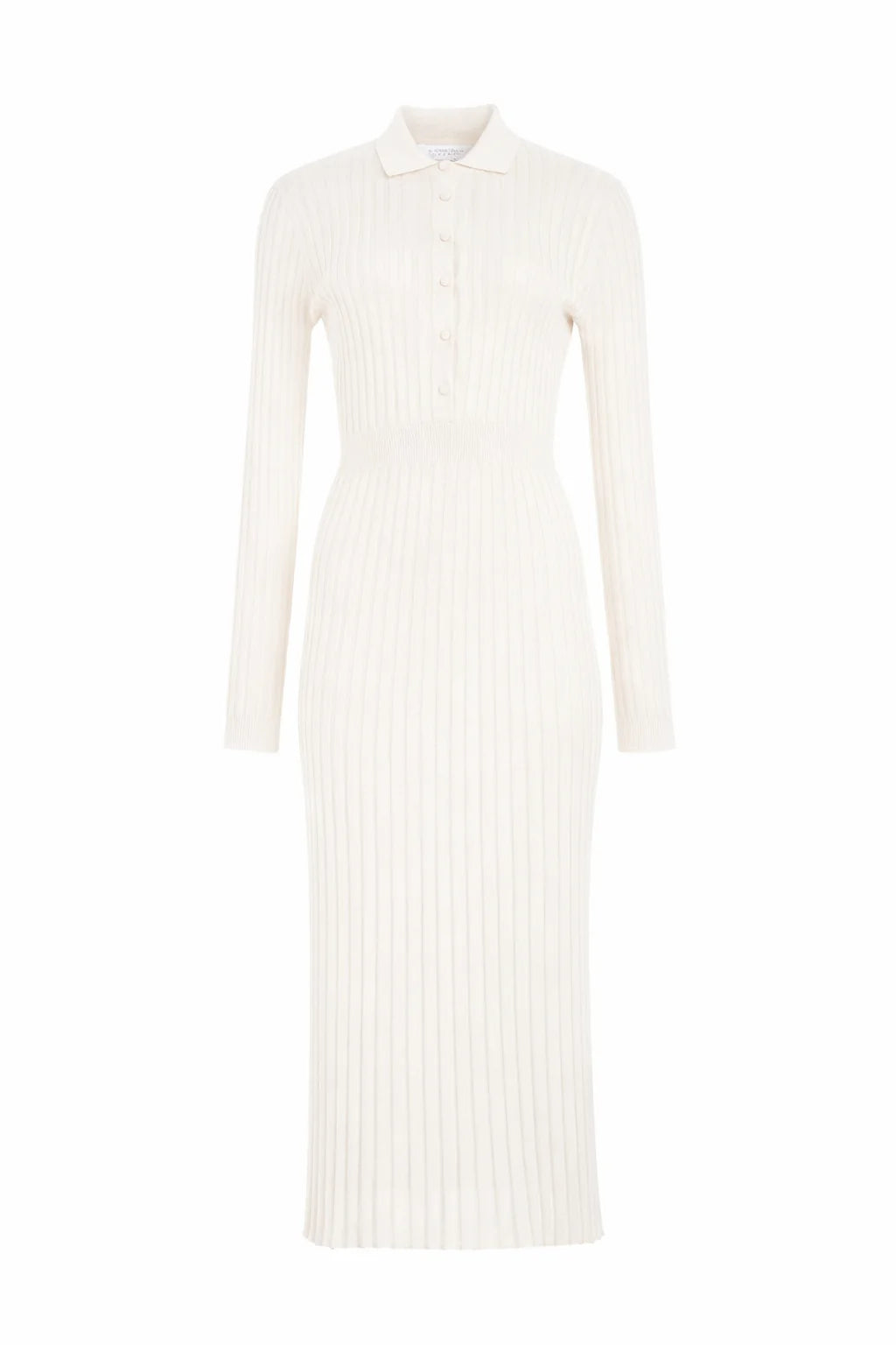 Ardor Knit Maxi Dress in Ivory Cashmere Silk