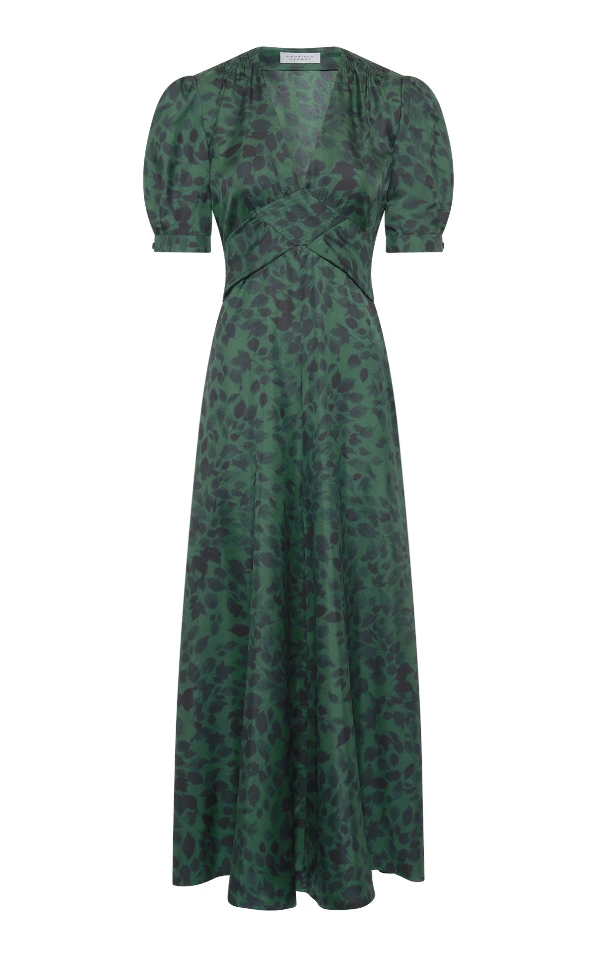 Larkin Maxi Dress in English Green Printed Silk