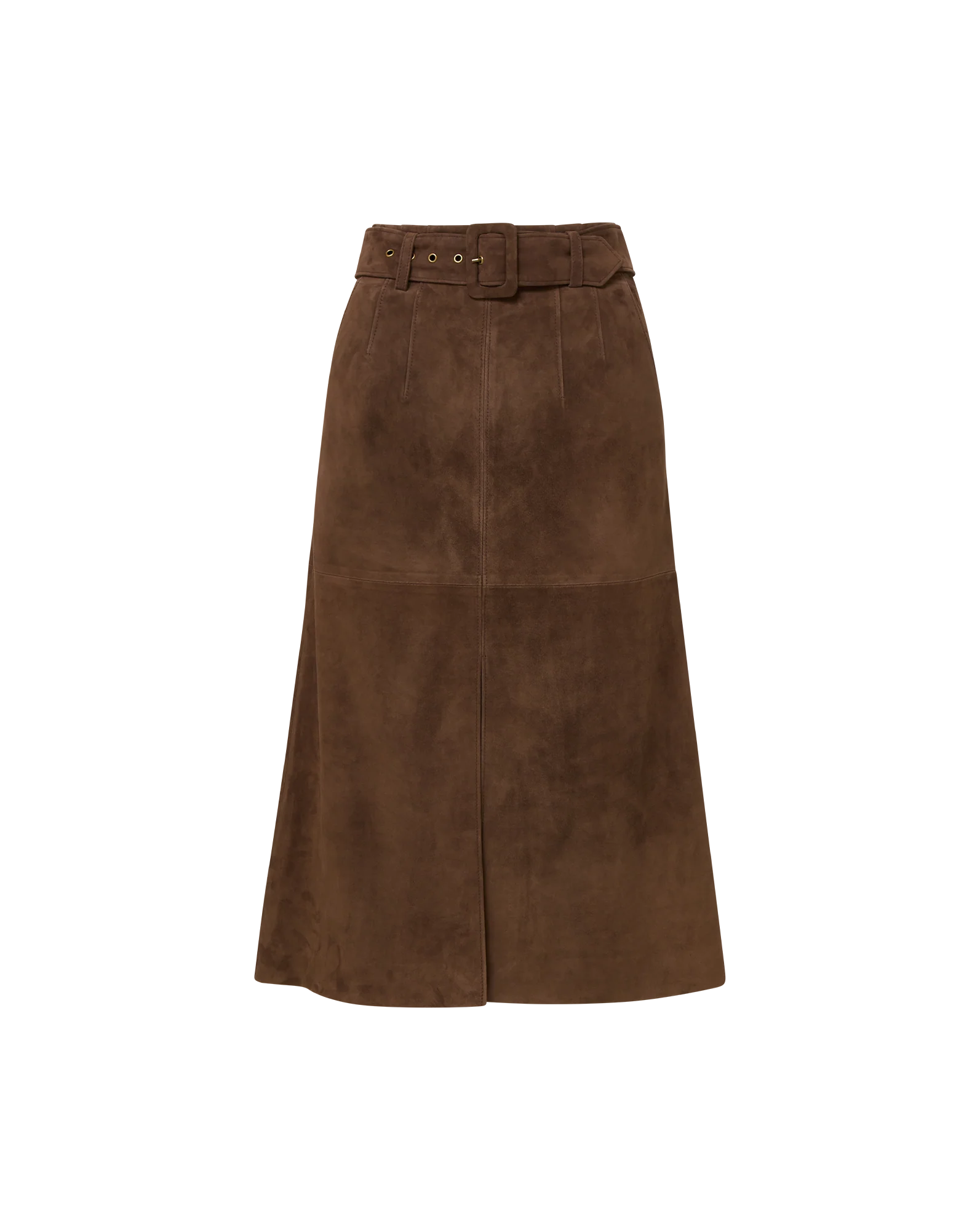 Alexie Suede Midi Skirt