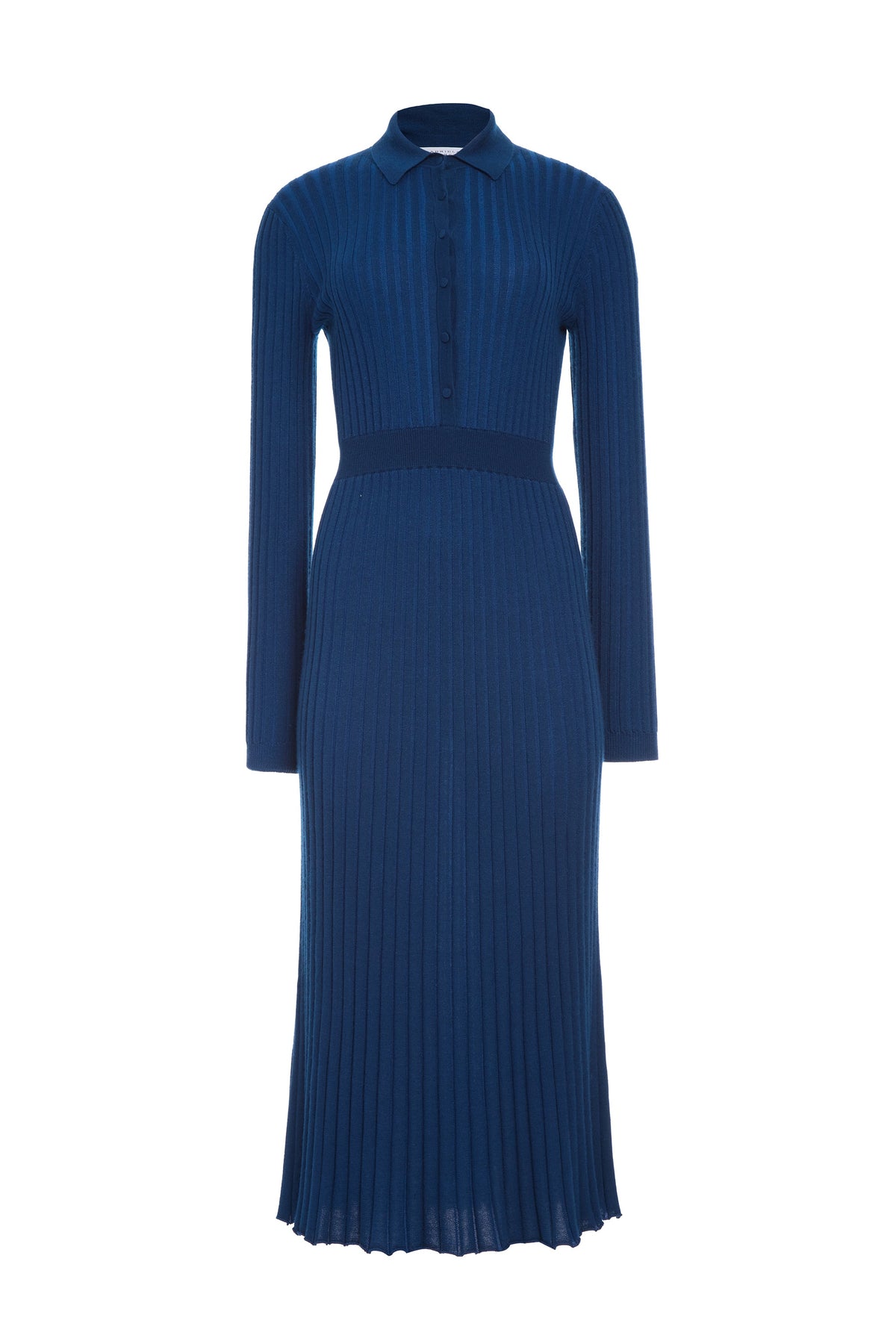 Ardor Knit Maxi Dress in Washed Denim Cashmere Silk