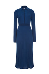 Ardor Knit Maxi Dress in Washed Denim Cashmere Silk