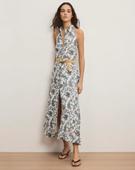 Mackey Paisley Halter Midi Dress