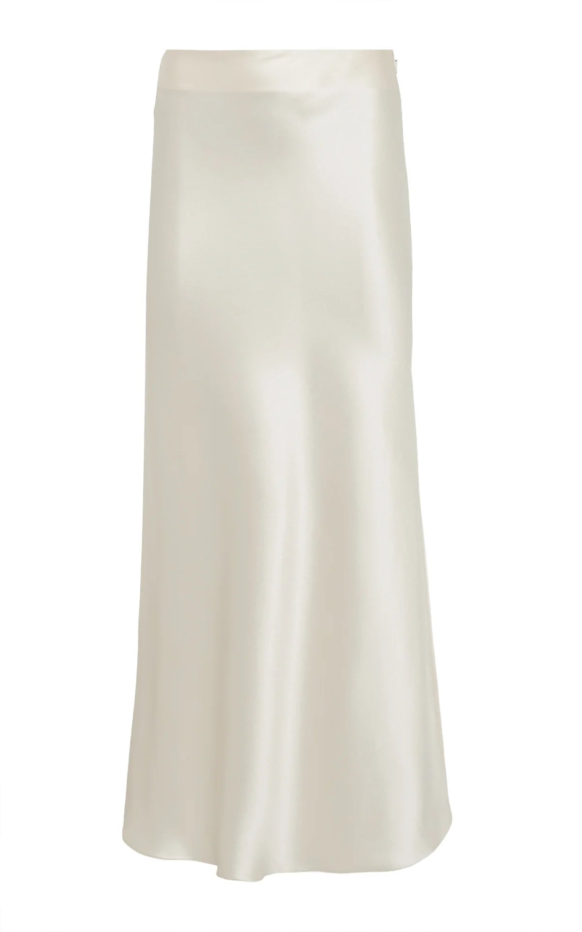 Frei Maxi Skirt in Ivory Silk Satin