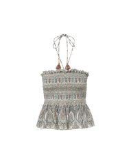 Damsey Smocked Halter Top