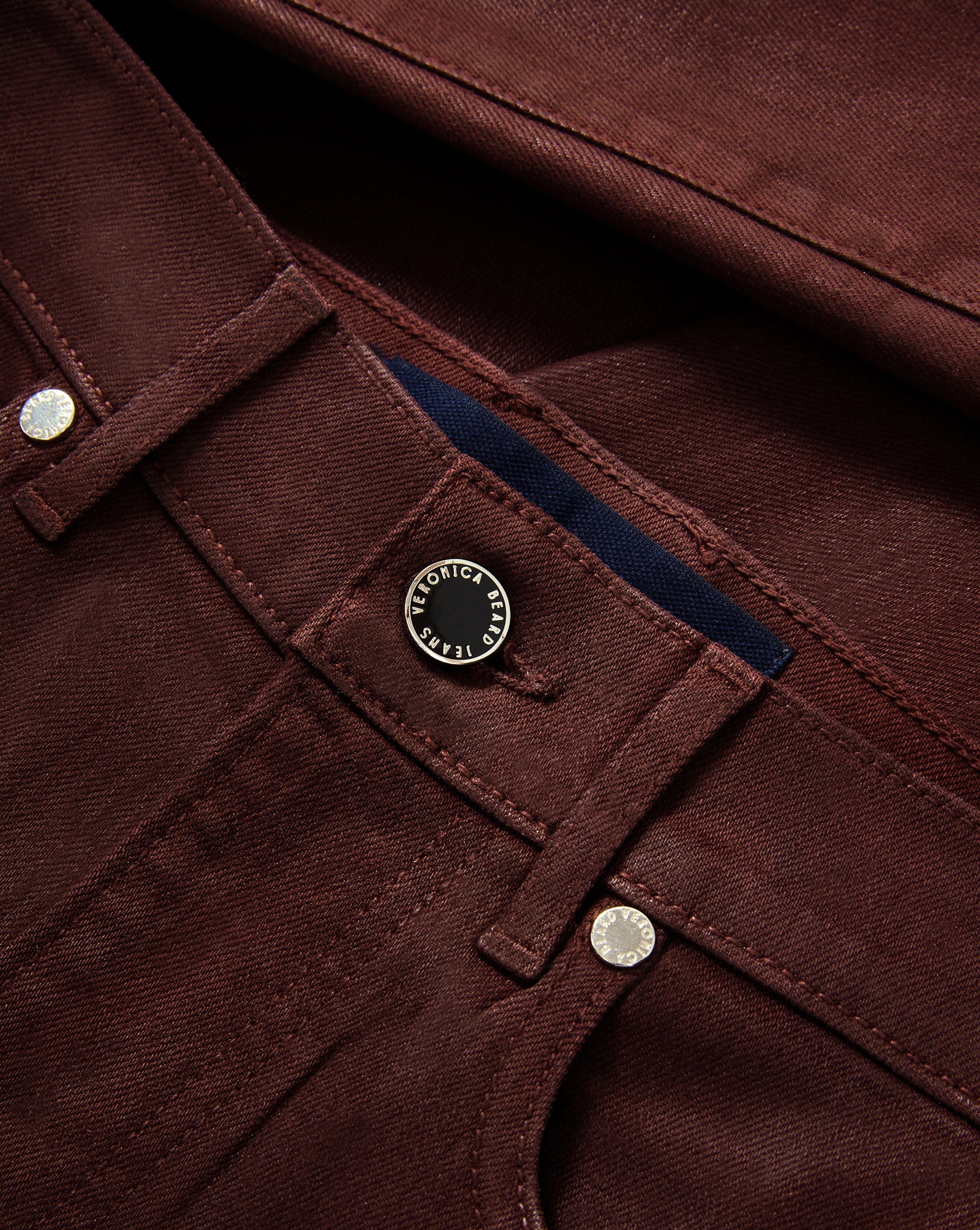 Crosbie Coated Slim Wide-Leg Jean