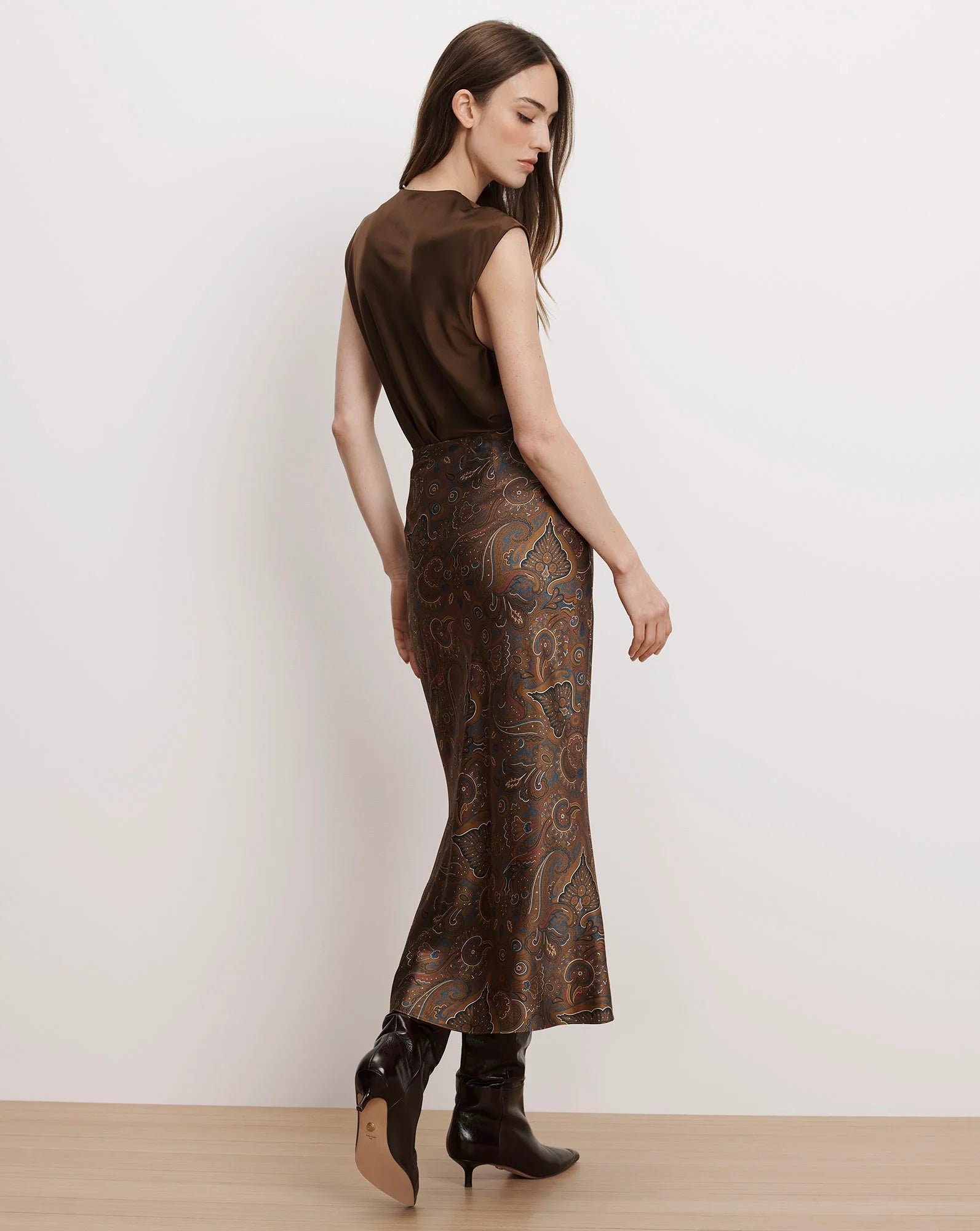 Clover Paisley Midi Skirt