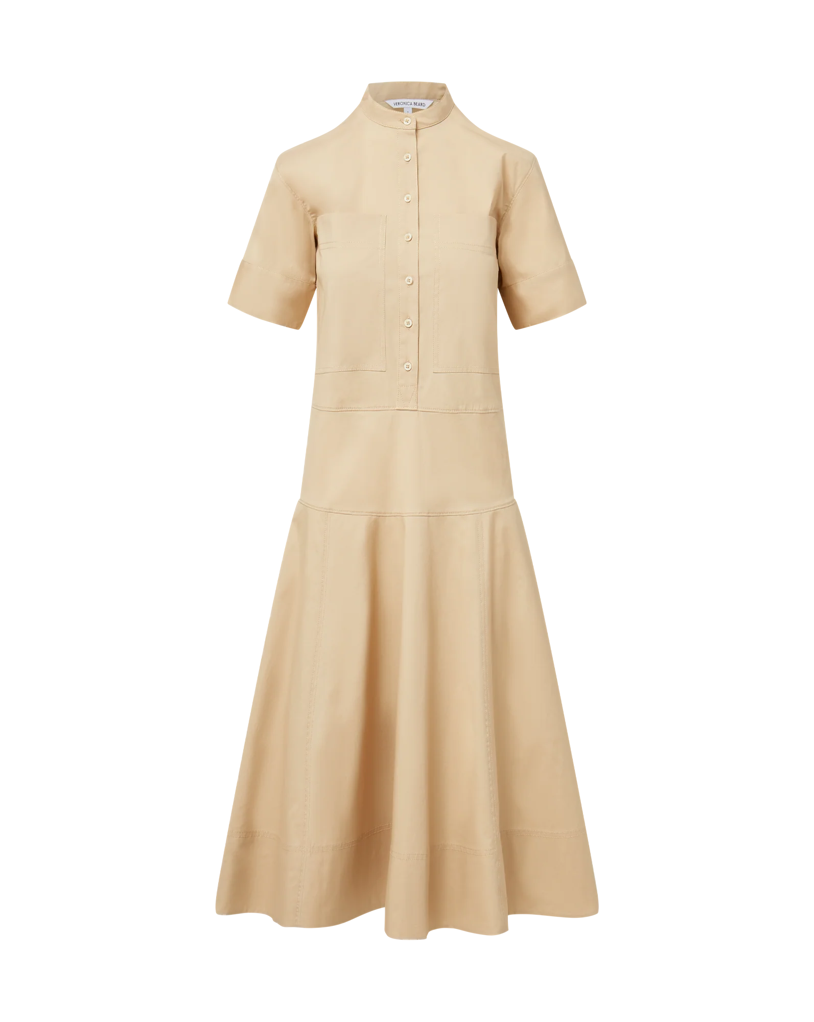 Cam Drop-Waist Midi Shirtdress