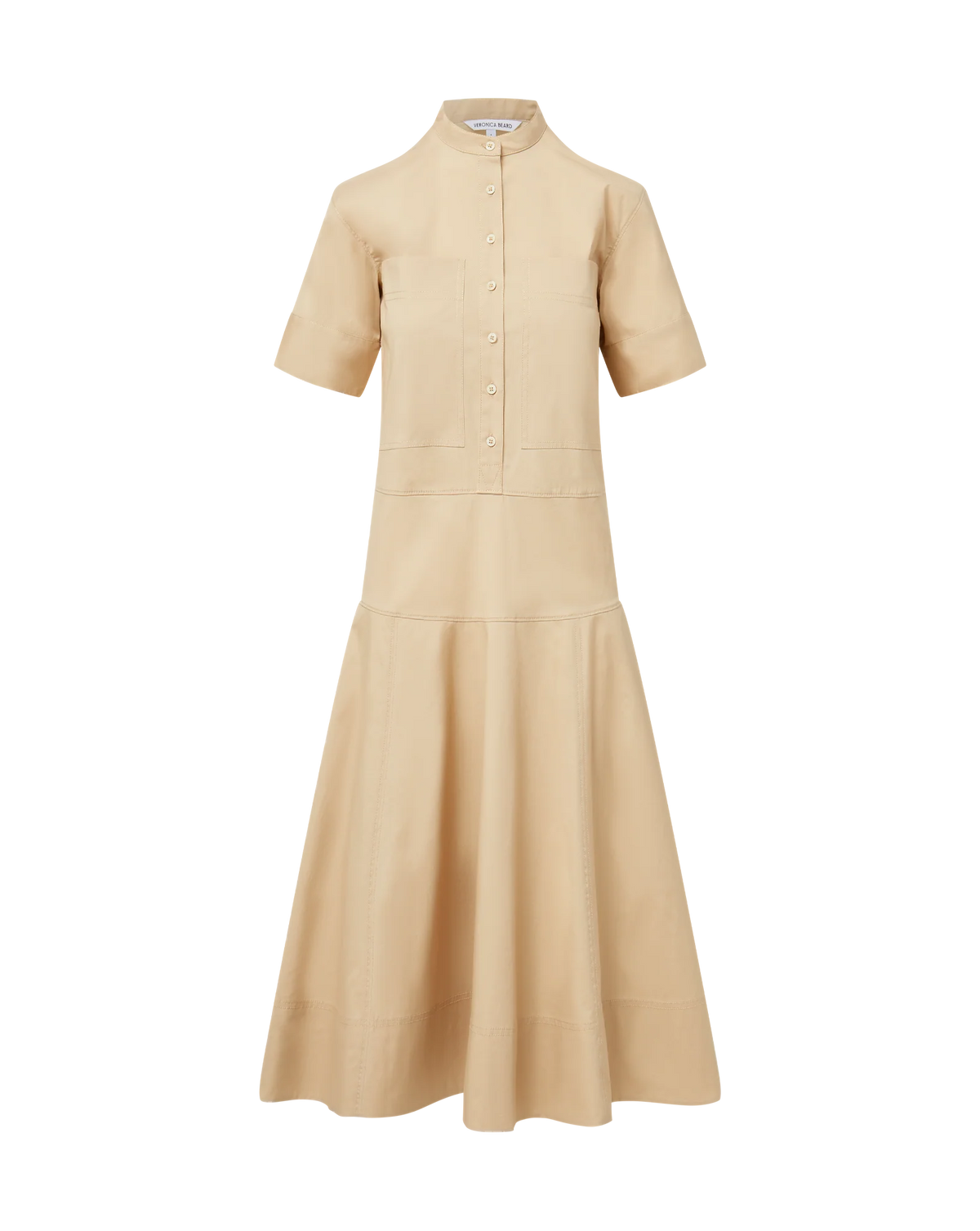 Cam Drop-Waist Midi Shirtdress
