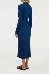 Ardor Knit Maxi Dress in Washed Denim Cashmere Silk
