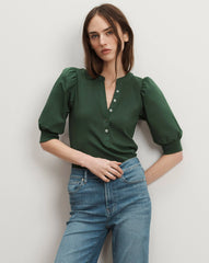 Coralee Puff-Sleeve Top